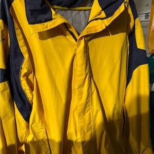 Men's Yellow and Blue Rain Jacket